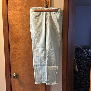 LOFT 27/4 curvy skinny jeans in a mint green. Just like new. Worn once